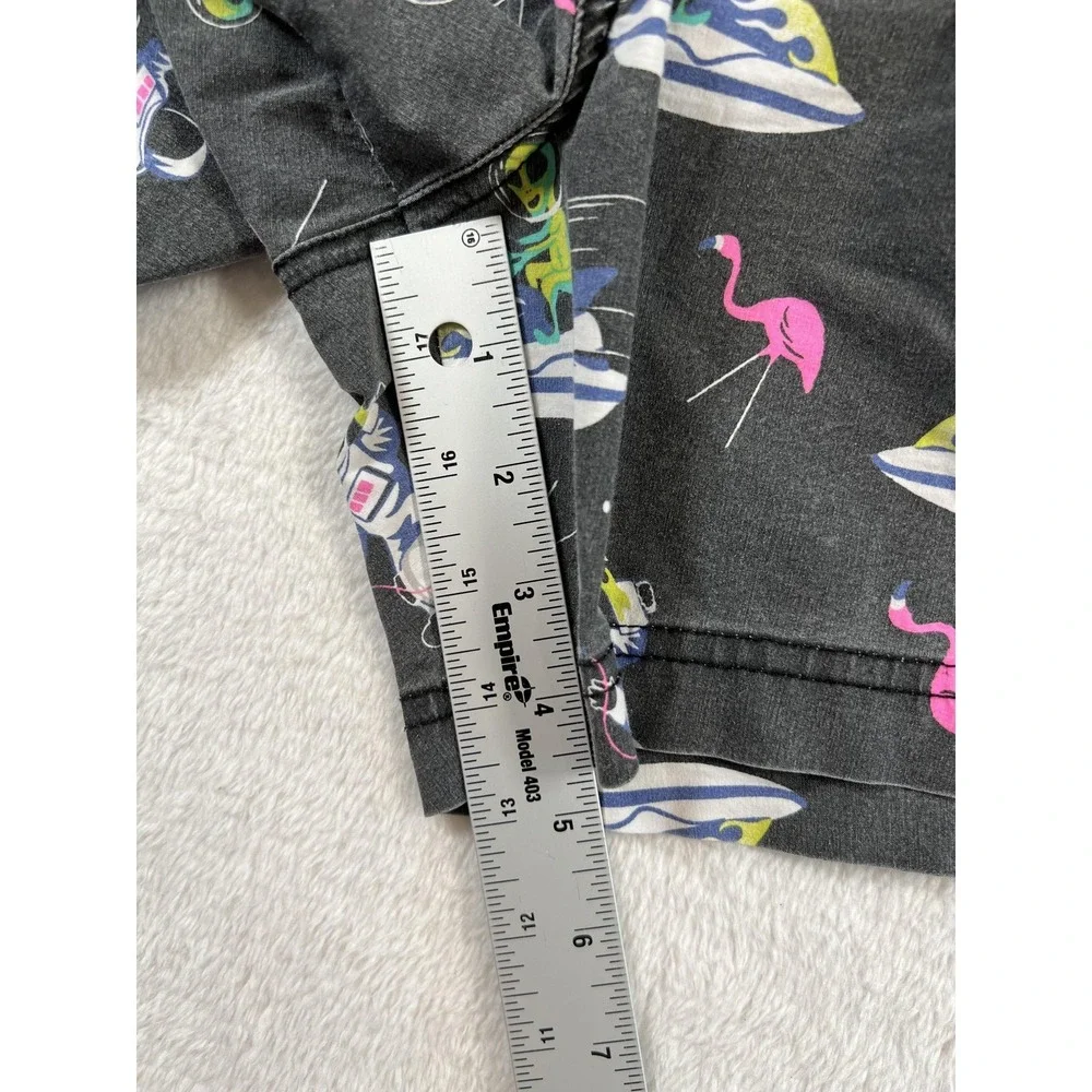 Party Pants Swim Trunks Shorts Mens XL Alien Astronaut Flamingo Print Lined